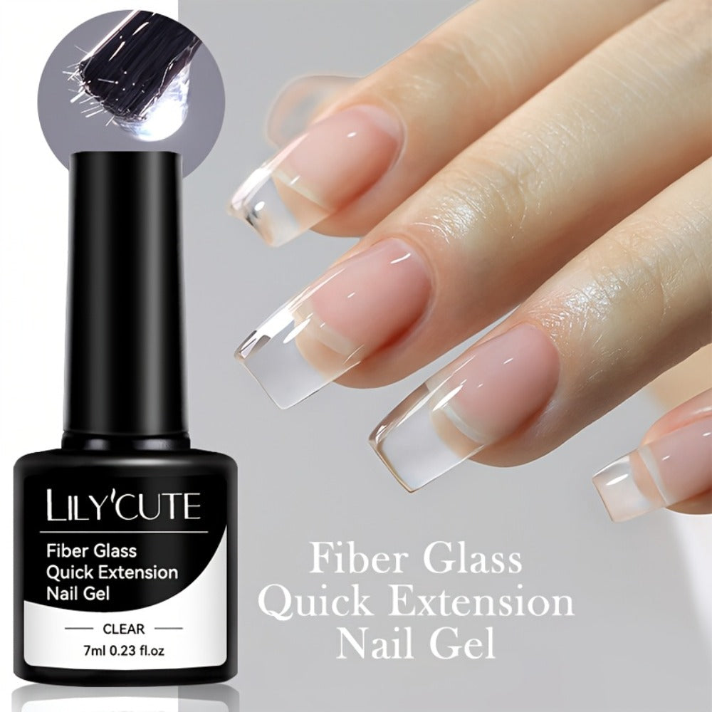 Nail Extension Builder Gel 3pcs - Fiberglass Construction Gel for Broken Nail Repair & Nail Extension, Clear UV LED Soak-Off Fiber Glass Gel Varnish, DIY Salon Nail Kit - product image 7