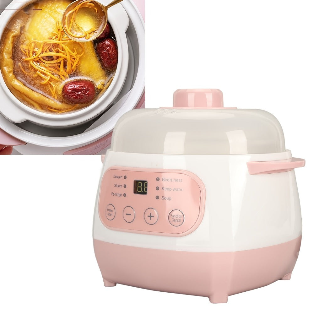Electric Ceramic Stew Pot 1L 200W Anti Dry Burn 24H Intelligent Reservation Slow Cooker for Porridge Rice Soup Congee Small Family Individual Use - product image 11