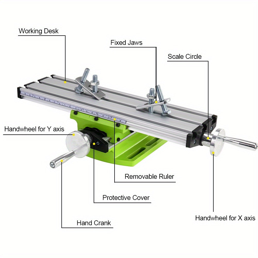 Cross Slide Table BG-6300 Compound Milling Drilling Worktable X-Y Axis Adjustable Bench Drill Press Work Table for Mini Drill Machine - product image 12