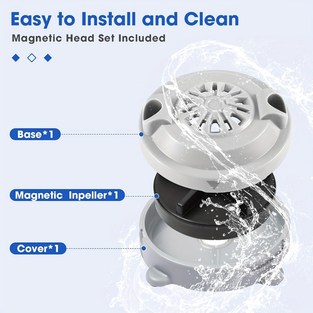 Pipeless Jet Motor Replacement for Pedicure Spa Chair - Magnetic Jet Head with Propeller & Cap, Model P153, Compatible with LURACO & Most Pedicure Bowls, Nail Salon Equipment Part - product image 3
