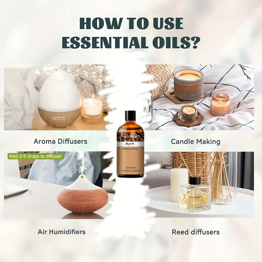 Myrrh Essential Oil 100ml – Pure Undiluted Therapeutic Grade Natural Oil for Diffuser, Humidifier, Candle Making & Skincare | Long-Lasting Aroma, No Additives - product image 10
