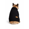 Dog Turtleneck Sweater Black | High Neck Ribbed Cuffs Warm Pet Sweater for Small Medium Large Dogs & Cats, Full-Belly Snap Button Closure, Soft Polyester Dog - product image