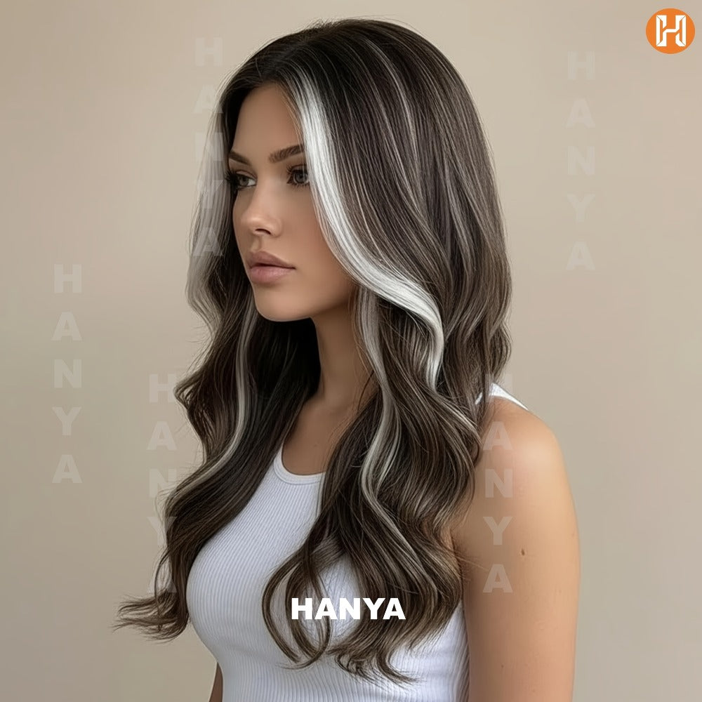 Heat Resistant Synthetic Wig Long 24 Inch 6 Colors Dark Brown Ivory Light Golden for Women Daily Wear Party Holiday Beginner Friendly Natural Look - product image 26