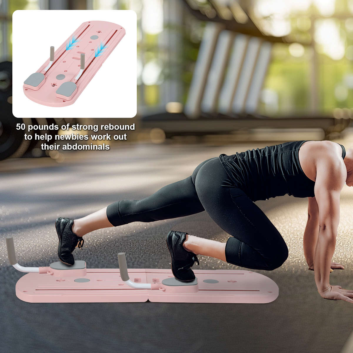 Collapsible Pilates Board 8-in-1 with Resistance Bands | Anti-Slip Yoga Push-Up Board for Core Strength, Balance, Fat Burning & Full Body Home Gym Training - product image 25