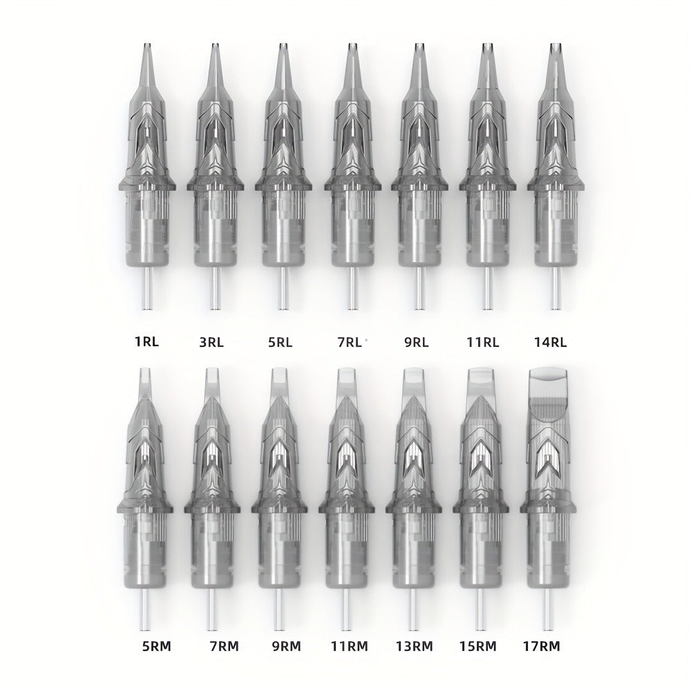 XNET X-RAY Tattoo Cartridge Needles Mixed Set 20pcs RL RS RM Round Liner Shader Curved Magnum Safety Membrane EO Gas Sterilized 316L Stainless Steel for All Cartridge Machines Arti - product image 8