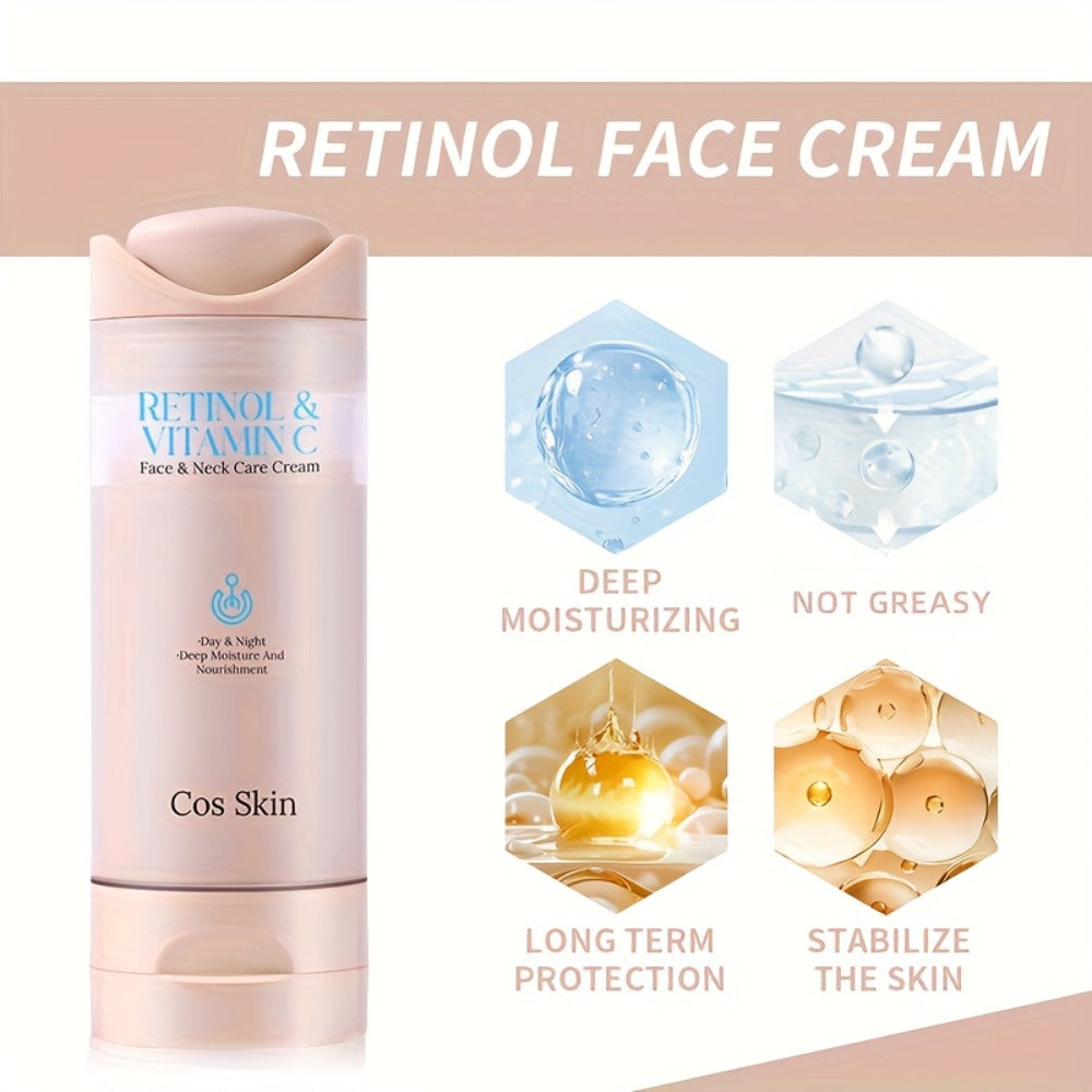 Retinol Vitamin C Face Cream Anti Aging Moisturizer for Skin Elasticity Brightening Deep Hydration Fast Absorbing Non Greasy Gentle Daily Skin Care for Women All Skin Types - product image 6
