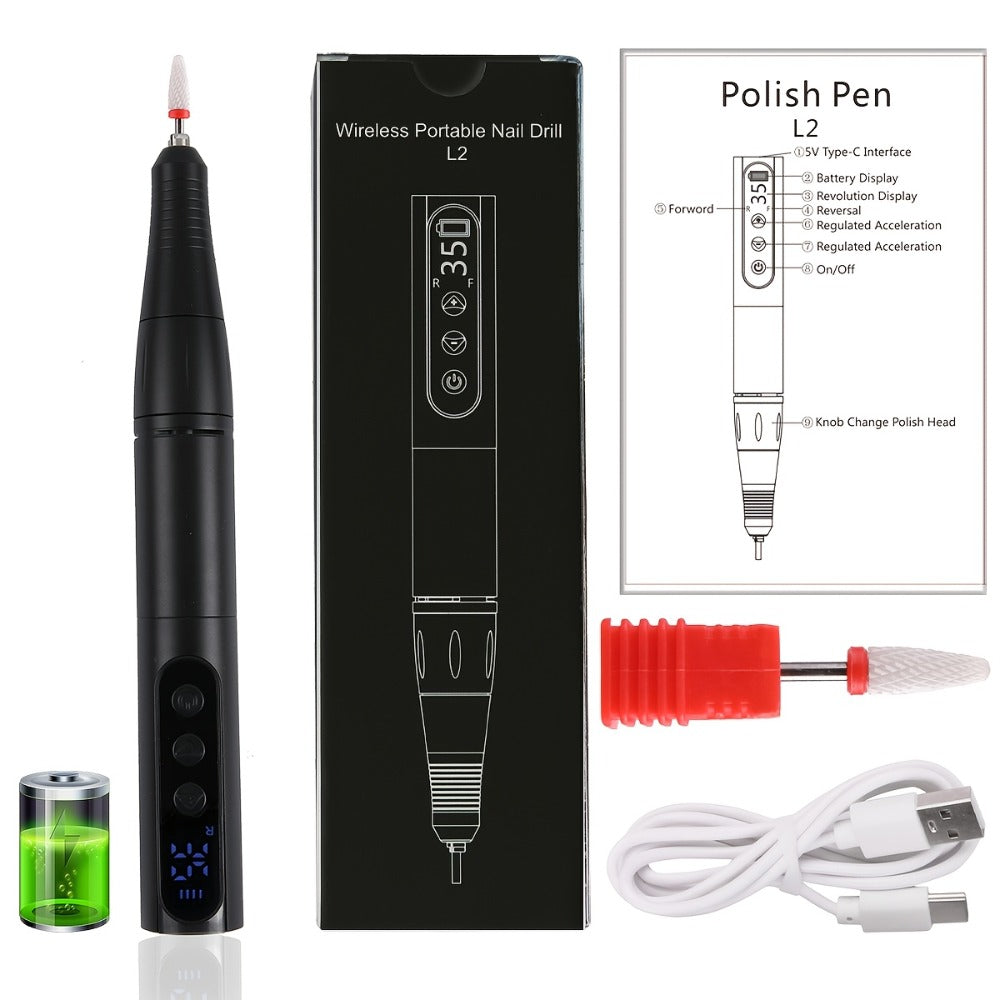 35000RPM Electric Nail Drill Rechargeable – Portable USB-Powered Low Noise Nail Efile for Manicure & Pedicure | Professional Cordless Nail Drill for Acrylic & Gel Nails, Gift for W - product image 3