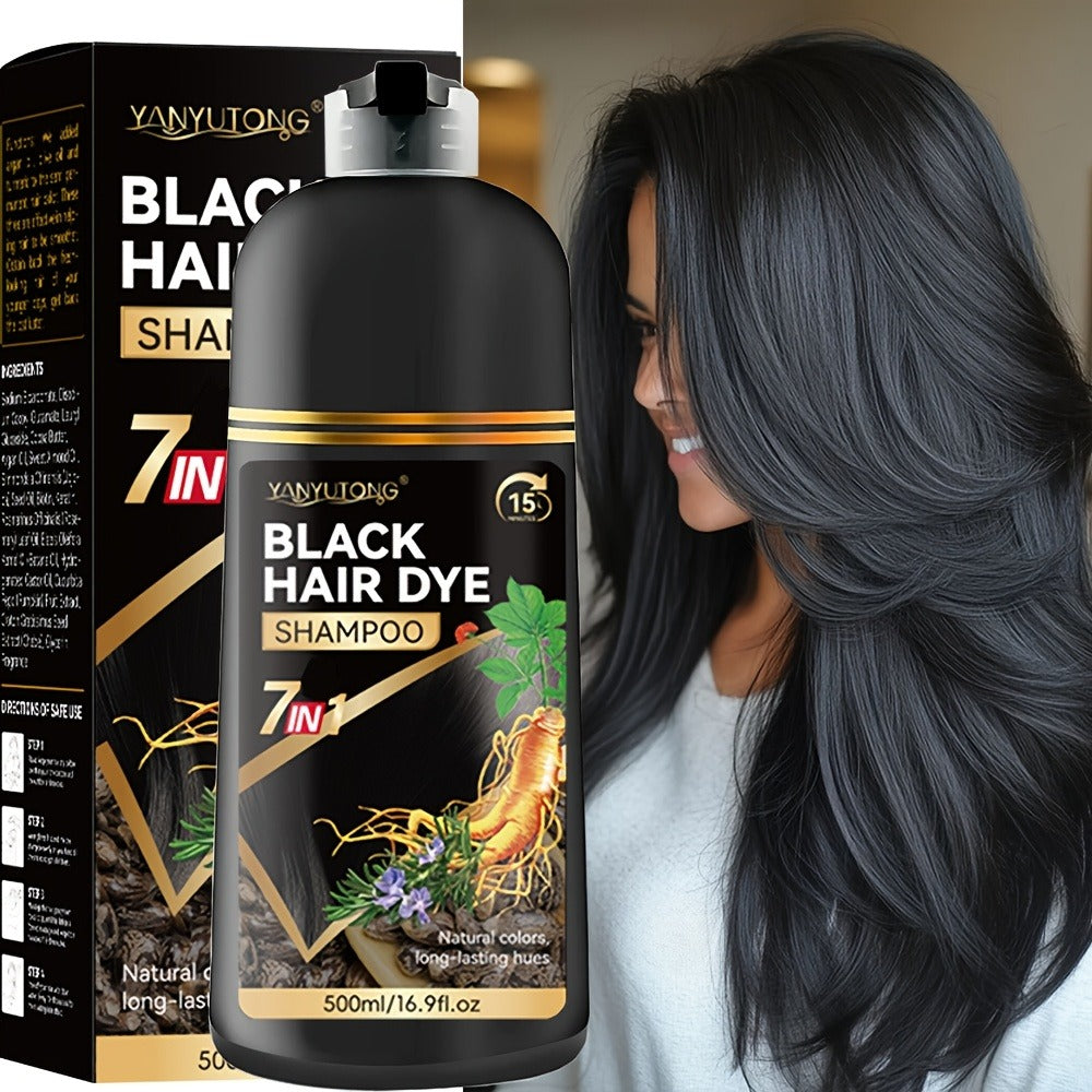 Hair Dye Shampoo Natural Plant Pigments – Covers Gray Hair Fast in 1 Wash, 16.91oz Color Shampoo in Black, Red, Brown, Dark Brown & Chestnut Brown for Women & Men, All Hair Types - product image 3