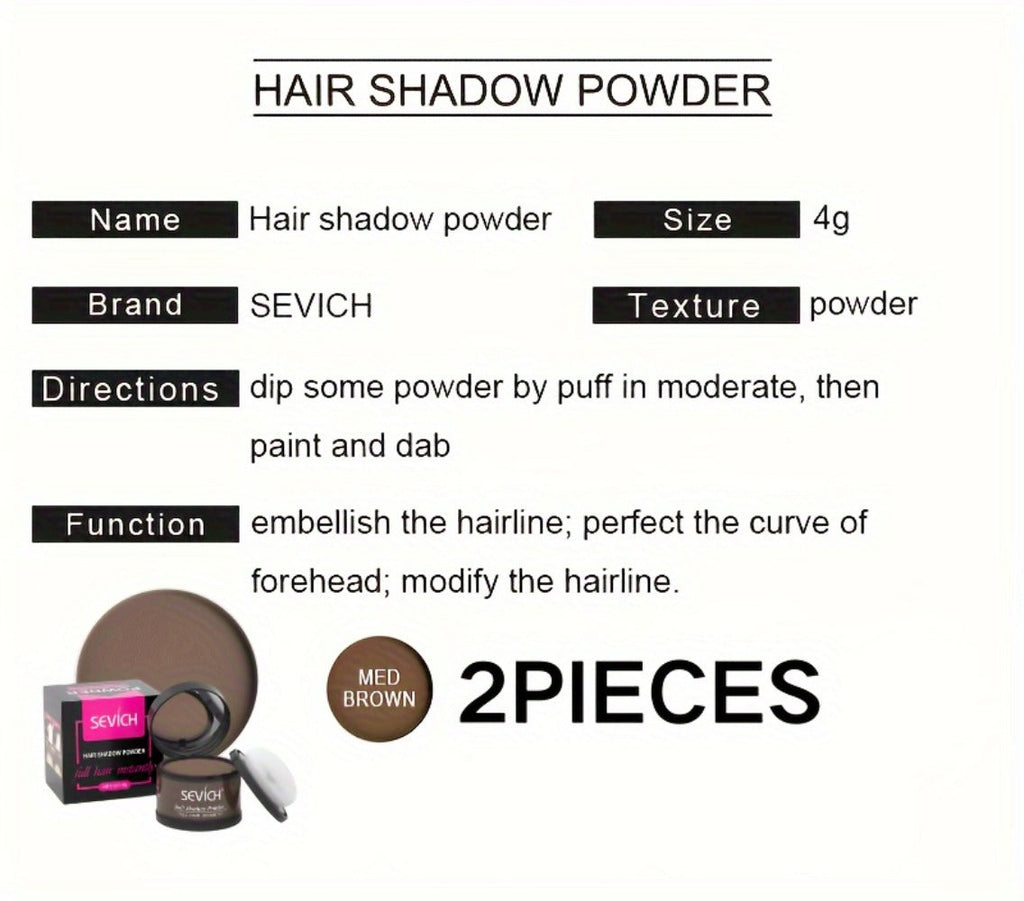 Root Touch Up Hair Powder for Thinning Hair & Gray Roots — Instant Hairline Concealer Shadow Topper, Long-Lasting Resistant Formula, 13 Shades, 2/3pcs Kit for All Hair Types Women  - product image 35