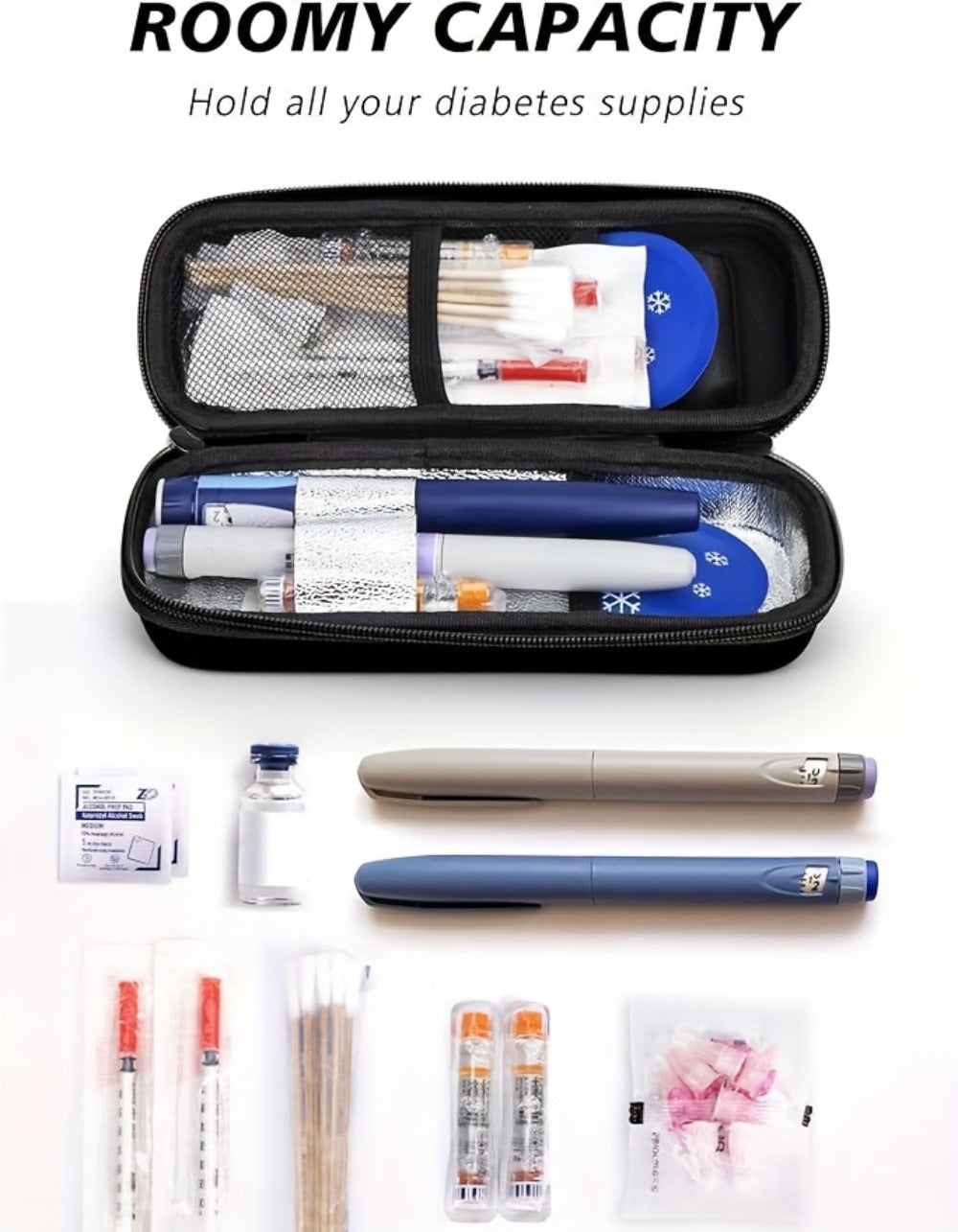 Insulin Cooler Travel Case with Temperature Display – Portable Diabetic Medication Bag with 2 TSA Approved Ice Packs for Insulin Pens, Vials & Diabetic Supplies, Keeps Insulin Cold - product image 10