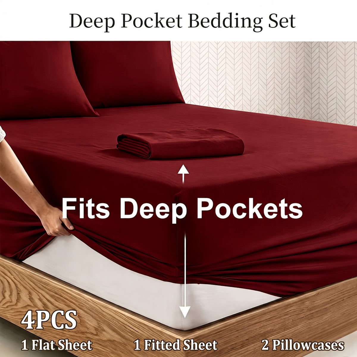 Deep Pocket Bed Sheet Set, Soft Brushed Fabric, Breathable All Season, Easy Care Kids Bedding, Great Christmas & Halloween Gift for Kids, Bedroom Dorm Use - product image 15
