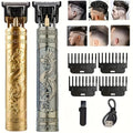 Beard Trimmer for Men USB Rechargeable Zero Contour Precision Edger Lithium Battery — Hair Clipper with Limit Comb ABS Body for Beard Facial Hair Body Grooming, Gold Black Bronze H - product image 14