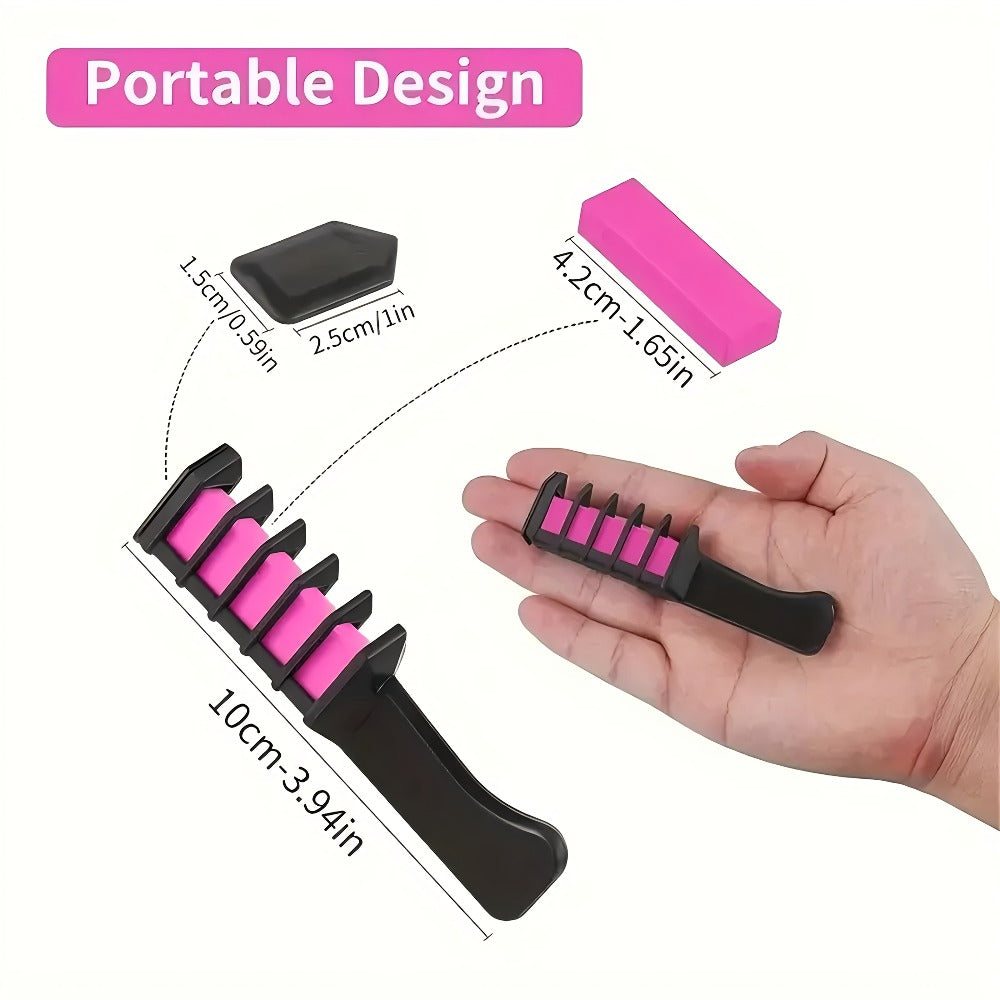 Temporary Hair Chalk Comb Set 11pcs 10 Colors Washable Hair Dye – Y2K Festival Halloween Christmas Birthday Stocking Stuffer Gift for Girls Kids Teens Adults All Hair Types - product image 6