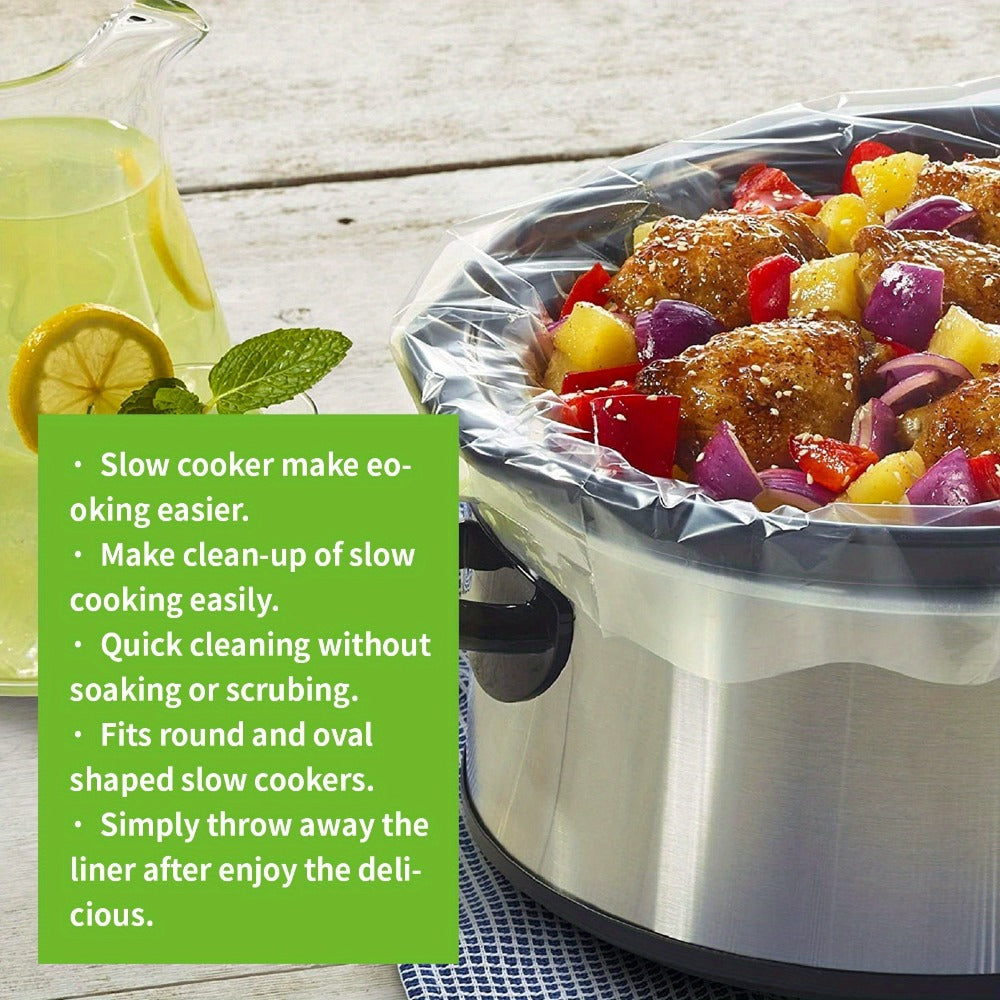 Slow Cooker Liners 14x22 Inch Disposable Cooking Bags 30 Count Fit 6 to 10 Quart Oval and Round Crock Pot Liners Food Safe BPA Free Easy Cleanup for Holiday Cooking - product image 4