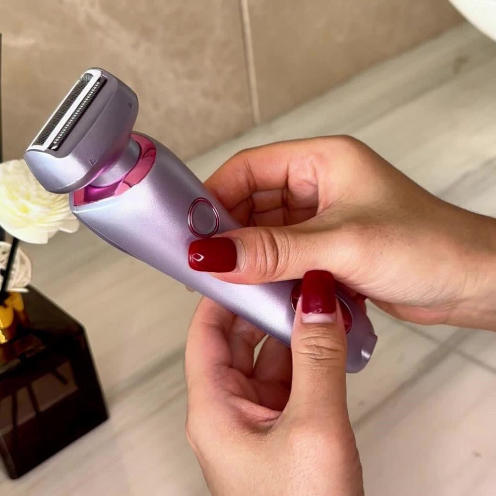 Bikini Shaver for Women Waterproof Rechargeable Stainless Steel Blade Electric Body Hair Razor – Wet & Dry Pubic Legs Arms Underarm Hair Removal, Portable Close Shave Purple - product image 10