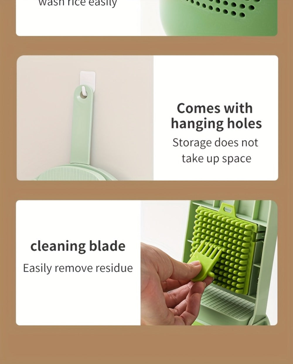 Vegetable Chopper 16-in-1 Manual Food Chopper Slicer Dicer Grater with Container – Professional Onion Potato Carrot Cutter Kitchen Tool - product image 28