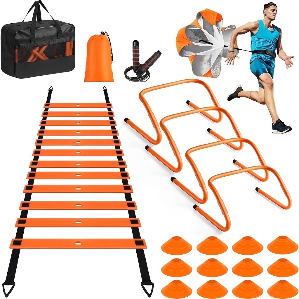 Speed & Footwork Drills with Carry Bag – Agility Ladder Training Set