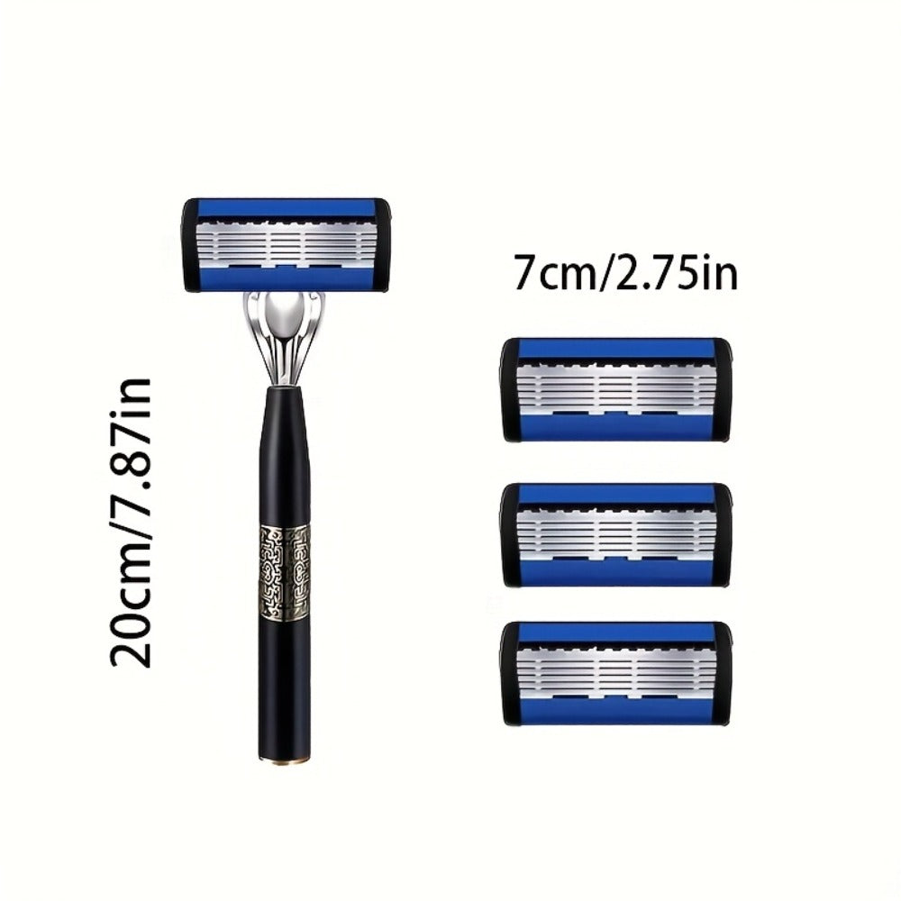 Replaceable Blade Razor for Men Stainless Steel Ultra-Sharp 36 or 72 Blades Anti-Slip Ergonomic Handle Smooth Safe Close Shave Daily Grooming Kit Travel Gift for Him - product image 5
