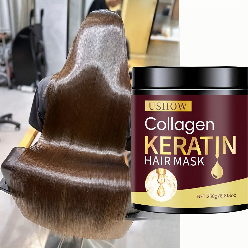 Keratin & Collagen Deep Repair Hair Mask 250g — Intensive Split End Protection & Nourishment for Dry Damaged Hair | Softens, Strengthens & Restores | Salon-Quality Treatment for Wo - product image