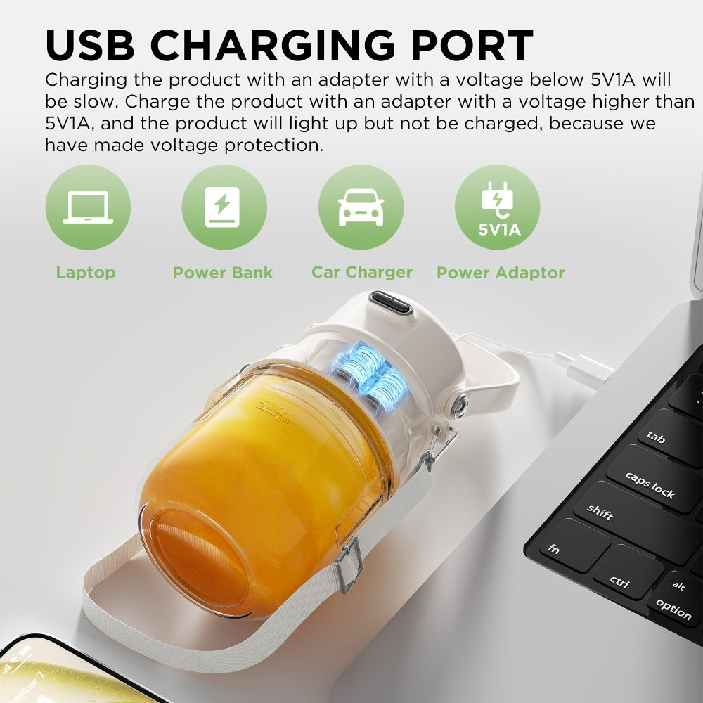 Personal Blender USB-C Rechargeable 27oz - 10-Blade Portable Smoothie Blender with Shoulder Strap, 70W Dual Battery, Safety Lock, Dishwasher Safe, for Shakes, Protein Drinks, Gym & - product image 6