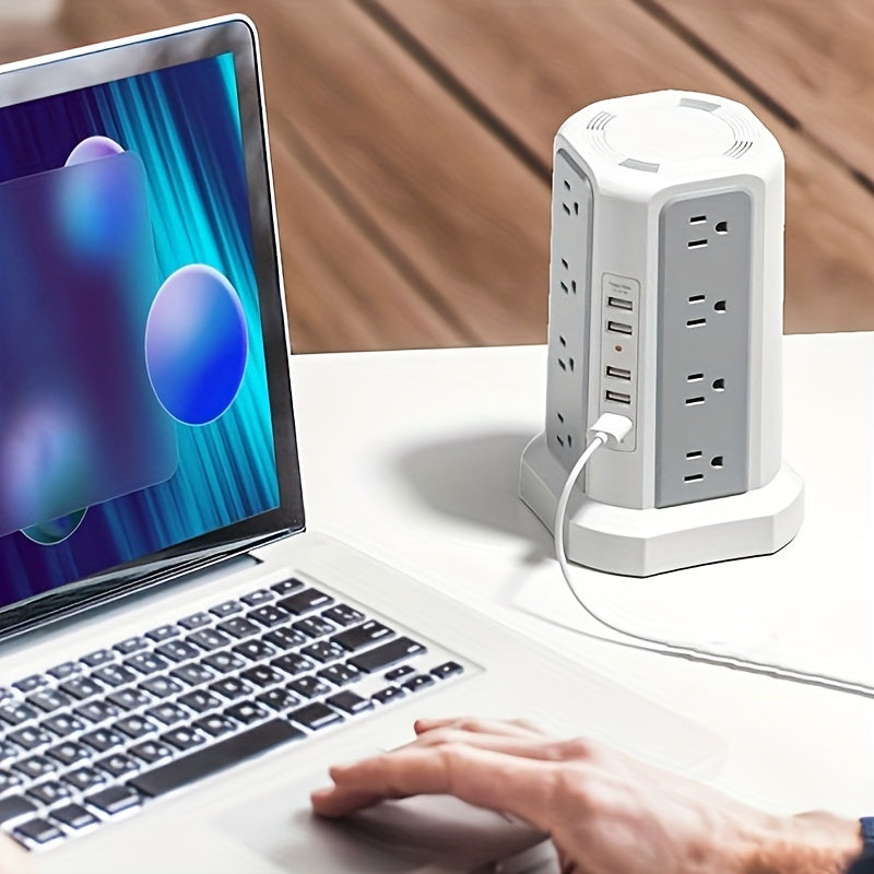 Level 4 Upgraded New Product Flat Plug 16 AC Outlets Power Strip Tower WithUSB/ USB C Port, Surge Protector Power Tower With 5 USB Charging Ports, Extension - product image 10