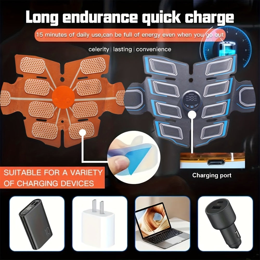 EMS Muscle Stimulator Fitness Massage Belt 6 Modes 18 Intensity Levels USB Rechargeable Low Frequency Physiotherapy Abdominal Toning Body Massager - product image 9