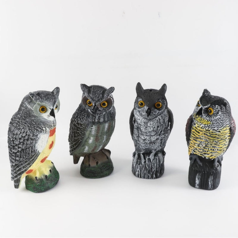 Plastic Owl Decoy Bird Repellent Realistic Fake Owl Scarecrow Outdoor Garden Pest Control Statue 11 Inch for Farm Garden Poultry Coop Yard Hunting Lure - product image 4