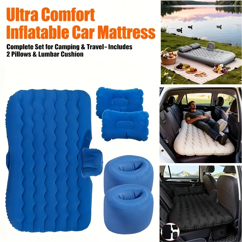 SUV Car Inflatable Mattress Rear Seat Air Bed for MPV Off-Road Vehicle Truck | Leak-Proof Wear-Resistant Composite Fabric Travel Camping Pad Portable Car Bed Accessories