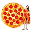 Food Print Flannel Throw Blanket - Funny Pizza Donut Pancakes Digital Print 250GSM Soft Cozy Lightweight All-Season Foodie Throw for Couch Sofa Bed Office Camping Travel - product image 16