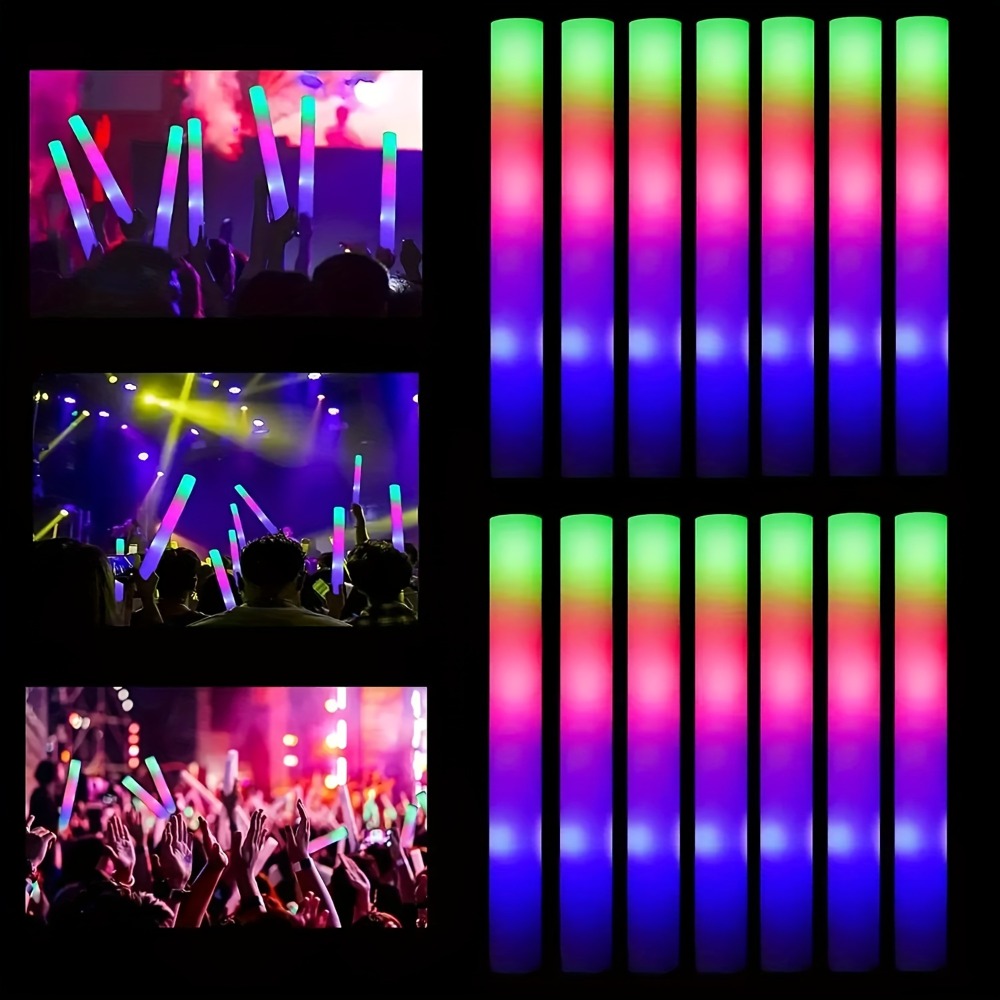 LED Glow Sticks Party Set – Foam Glow Sticks with 3 Light Modes, Glow Glasses, Headbands & Finger Lights for Rave, Wedding, Birthday, Concert, Halloween, Christmas & New Year Party - product image 6