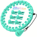 Weighted Hula Hoop Exercise Ring 69" | Smart Pilates Circle with 30 Detachable Knots, Plus Size Adjustable Fitness Hoop for Adults, Beginners & Core Workout