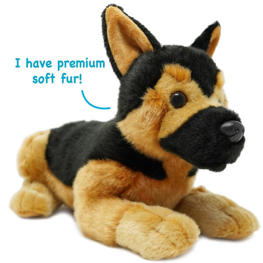 German Shepherd Stuffed Animal 15 Inch Plush Toy - Realistic Soft Dog Plushie Gift for Kids, Gretchen The German Shepherd by Viahart - product image 5
