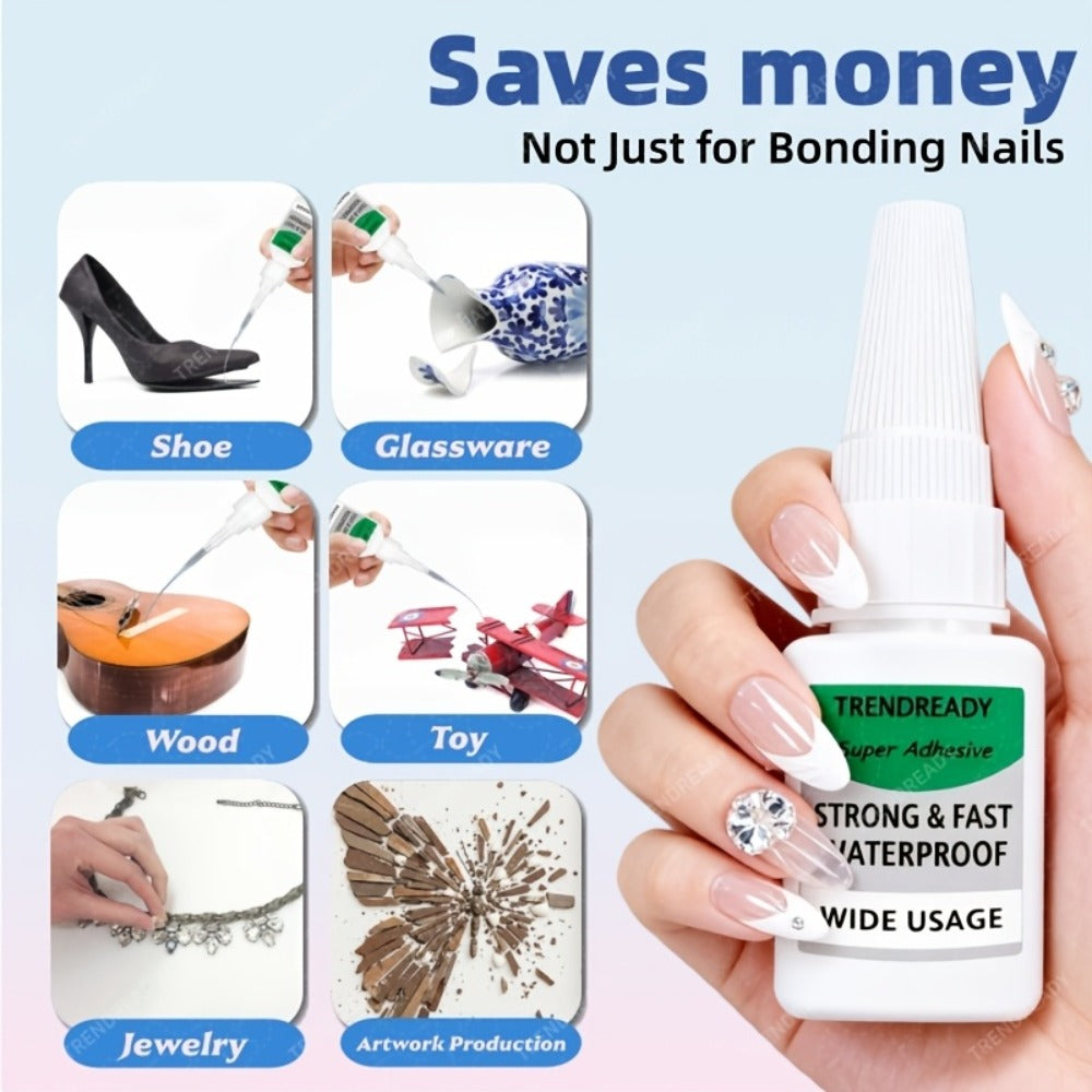 60+ Day Hold Nail Glue 4 Bottles 20g Each Super Strong Extra Hold Fast Drying No Lamp Needed Heavy Duty Adhesive for Press On Nails Fake Nails Acrylic Tips Nail Art Salon Home Use - product image 2