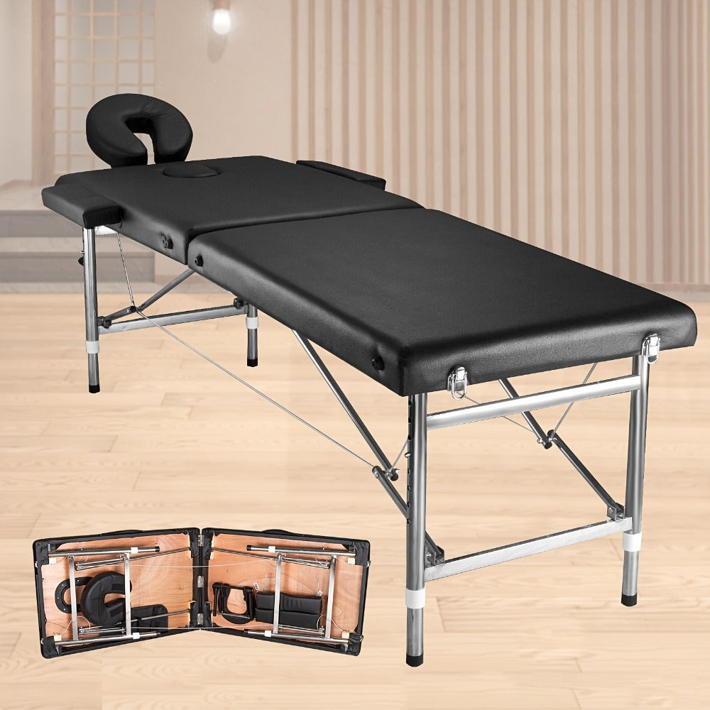 Portable Massage Table Foldable Aluminum Spa Bed – 3-Fold Adjustable Height 24" Wide Padded Treatment Bed for Esthetician, Lash Tech, Tattoo Artist, Waxing & Mobile Beauty Salon - product image 7