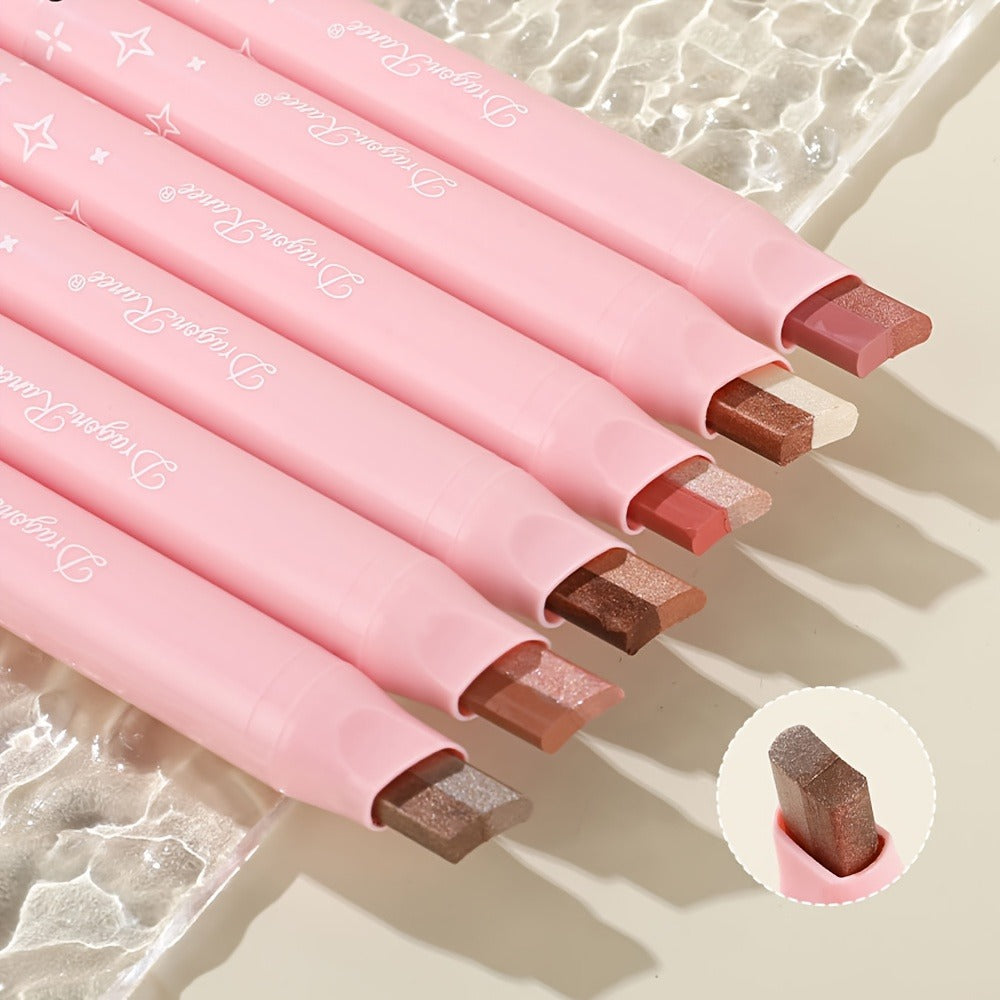 Dual-Color Eyeshadow Stick Set 6pcs Waterproof Two-Tone Eye Shadow Pencil – Smudge-Proof, Non-Fading, Blendable Shimmer & Matte Eye Makeup Kit for Women Beginners, Holiday Gift - product image 8