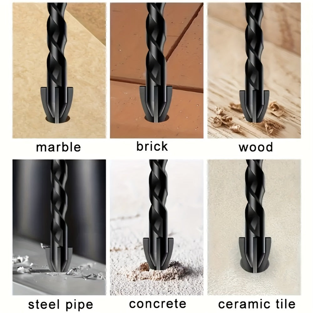 Masonry Drill Bits Set 10pcs – Tungsten Carbide Tip Drill Bits for Tile, Brick, Glass, Ceramic, Concrete, Plastic & Wood | Multi-Material Heavy-Duty Drill Bit Kit for Home Improvem - product image 6