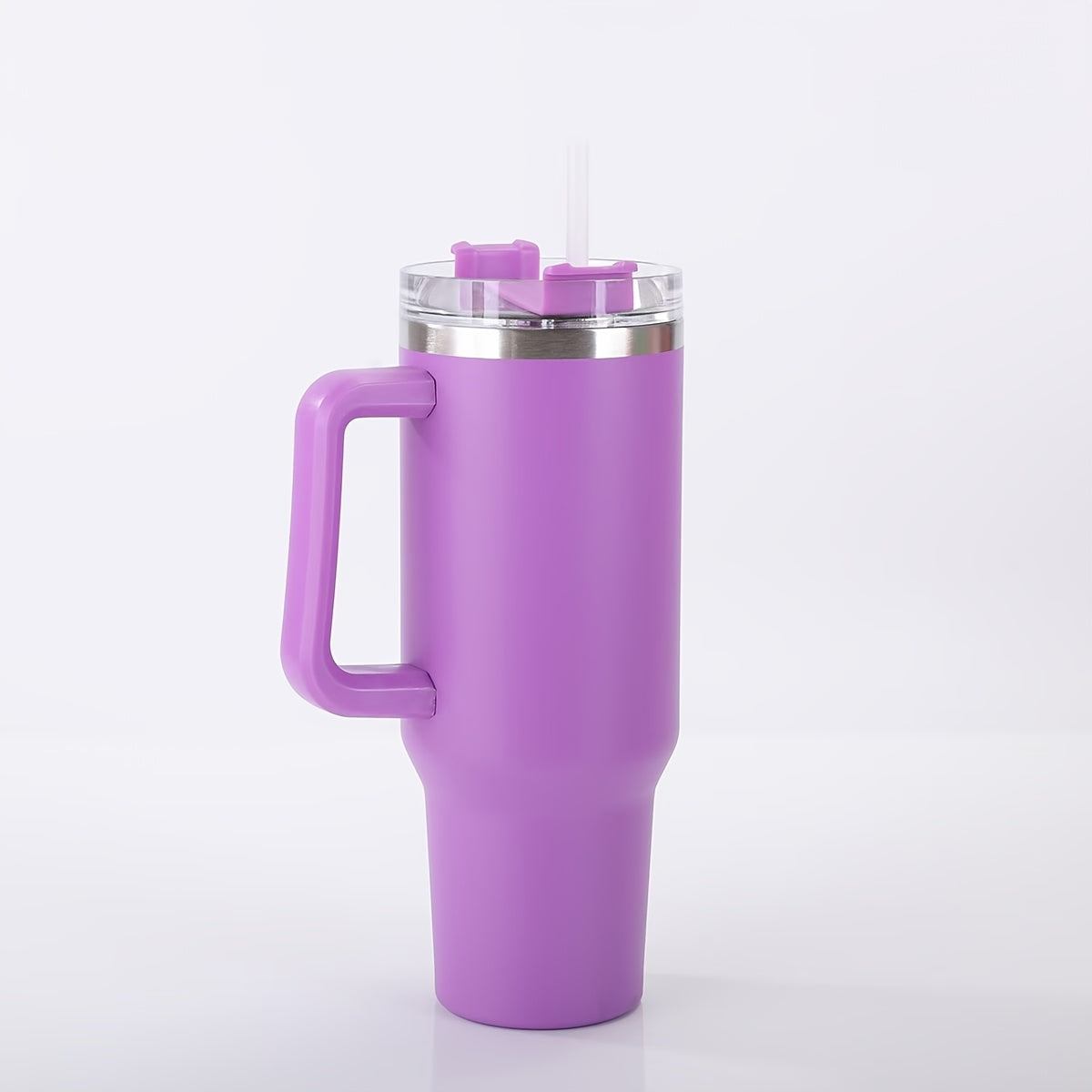 Double-Wall Vacuum 304 Stainless Steel Travel Cup, Leakproof & Rustproof, Hot & Cold Drinks, 15 Colors, Perfect Gift for Christmas, Travel & Outdoor | Insulated Tumbler 40oz with Handle & Straw Lid