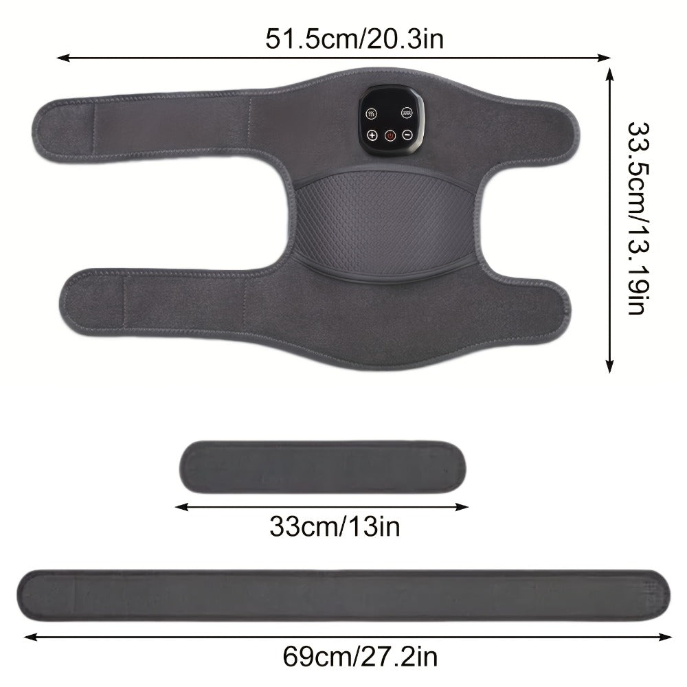 Heated Knee Massager Brace – Wireless Electric Knee Pad with Heat & Vibration, USB Rechargeable Warm Massage Knee Support Wrap for Arthritis, Joint Pain Relief, Men & Women - product image 3
