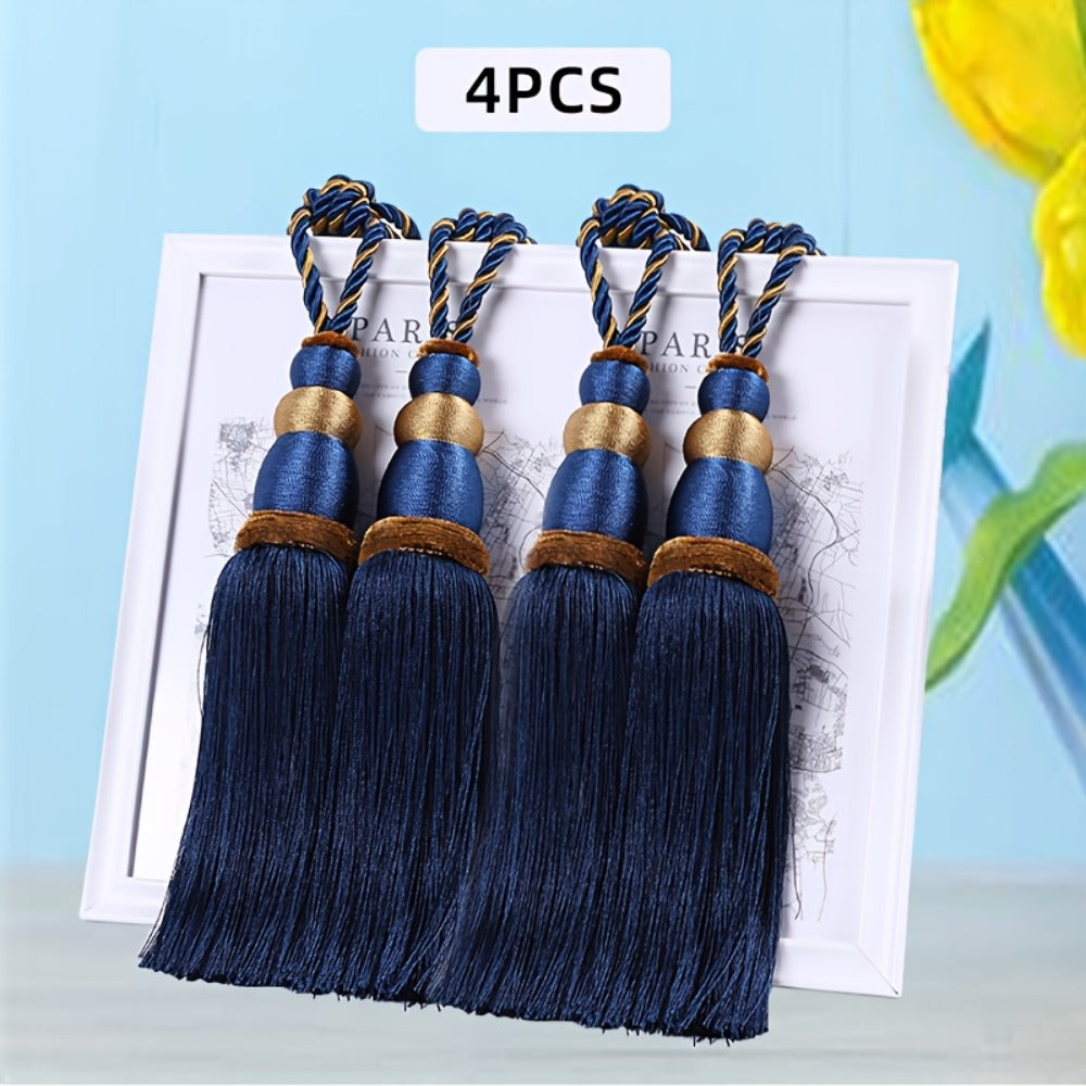Curtain Tiebacks with Ball Tassels 4-Pack Silk Rope Curtain Ties Decorative Holdbacks for Window Dressing Home Decor - product image 10