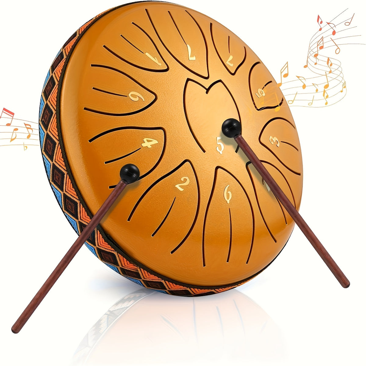 Garden Rain Drum, 6-Inch 8-Tone Ethereal Drum, Comes with a Complimentary Gift Storage Bag and Sheet Music, Ideal for Gift-Giving to Garden Decorators and - product image 8