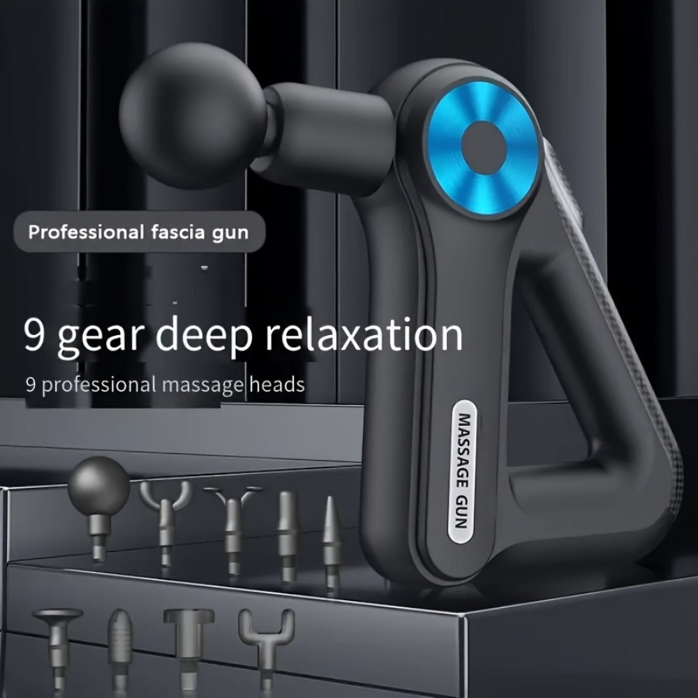 Massage Gun Deep Tissue Percussion Massager Portable | 9 Attachments 9 Speed Settings Muscle Relief Fatigue Recovery Pain Alleviation | Compact Handheld Body Massager for Athletes  - product image 6