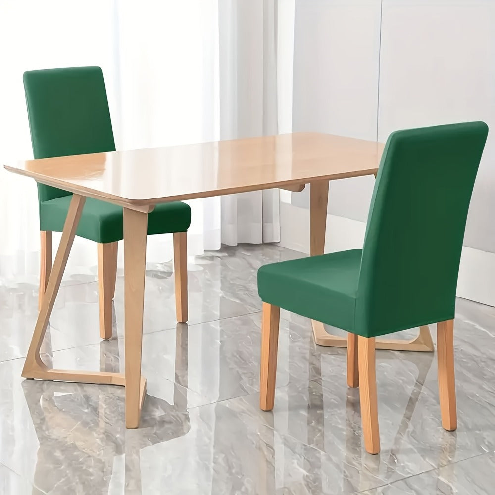 Stretch Dining Chair Covers Set | Elastic Jacquard Slipcovers for Dining Room Kitchen Wedding Office, 4pcs or 6pcs, 9 Colors, Washable Furniture Protector - product image 2