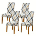 Dining Chair Covers Slipcovers Set of 4 or 6 - Spandex Stretch Milk Velvet Removable Washable Parsons Chair Protector | Anti-Slip Elastic Band | Multiple Prints | Kitchen Dining Ro - product image 26