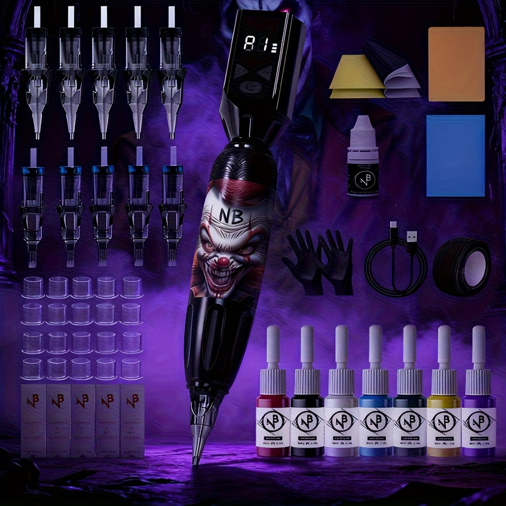 INKSOUL TM-81 Wireless Tattoo Kit Rotary Tattoo Pen with LCD Screen 1100mAh Battery Cordless Tattoo Gun with Needles & Ink Cartridges Complete Set for Beginners & Professional Arti - product image 11