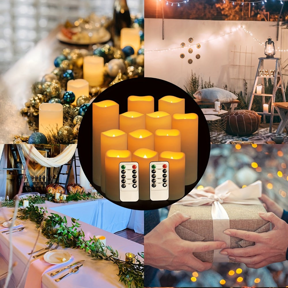 Flameless LED Candles 24pcs with 4 Remote Controls Timer Waterproof IP44 Battery Operated 4 5 6 Inch Warm White for Wedding Halloween Home Decor Indoor Outdoor - product image 6