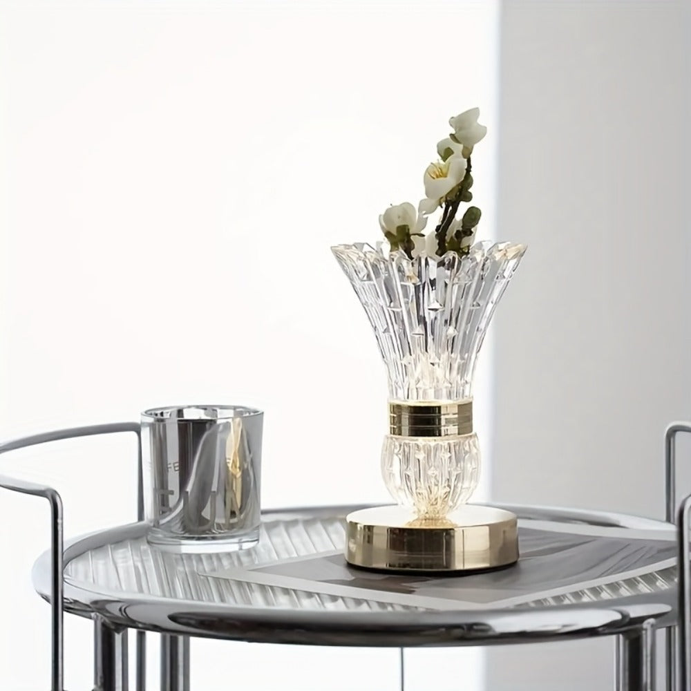 Crystal Vase Table Lamp Touch Control USB Rechargeable Adjustable Brightness Bedside Night Light - product image 12