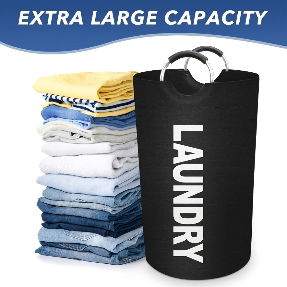 Extra Large Foldable Laundry Basket Set 95L/25.1 Gal Waterproof Oxford Cloth Tall Storage Baskets for Bedroom Bathroom Dorm Wardrobe Organization - product image 10