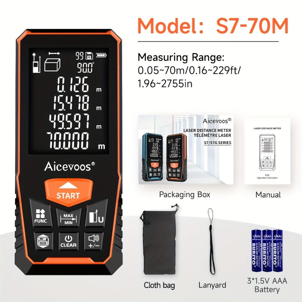 Digital Laser Rangefinder 50M 70M 100M 120M Laser Distance Meter Tape Measure Range Finder for Construction DIY Outdoor Contractor Gift - product image 5