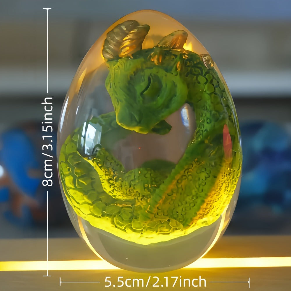 Dragon Egg Statue Crystal Transparent Resin Dinosaur Egg Figurine Handcrafted Collectible for Fantasy Lovers Home Decor Shelf Display Birthday Gift - product image 4