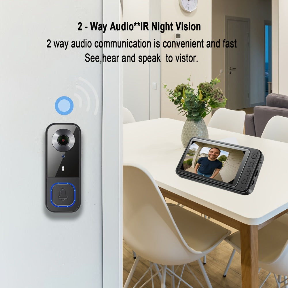 Video Doorbell Camera 1080P HD Wireless with Night Vision, Motion Detection, Two-Way Audio, Indoor Chime & Cloud Storage – 5200mAh Battery, 166° Wide Angle, 2.4GHz WiFi Smart Door  - product image 10